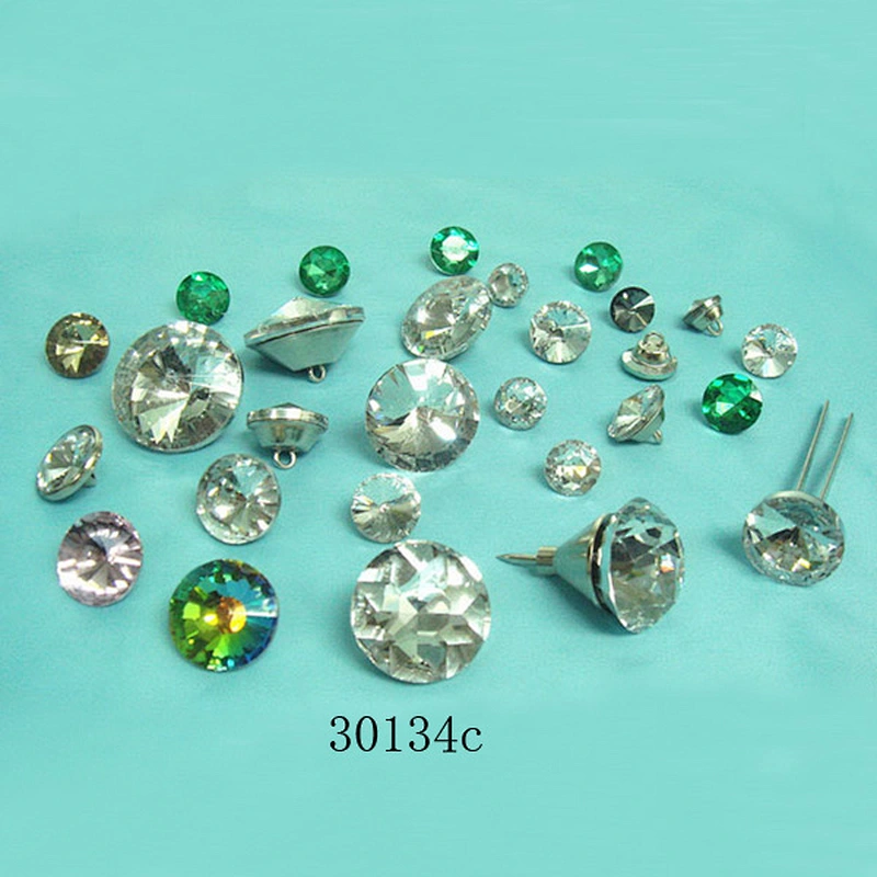 High Quality Crystal Furniture Nail with Pin at the back for Sofa Decoration