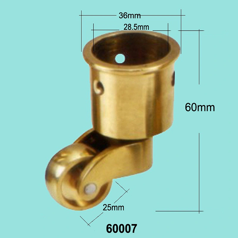 Small Furniture Brass Caster Wheel