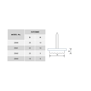Plastic chair protector slide glide tacks