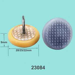 Plastic furniture feet nails with rubber washer on top