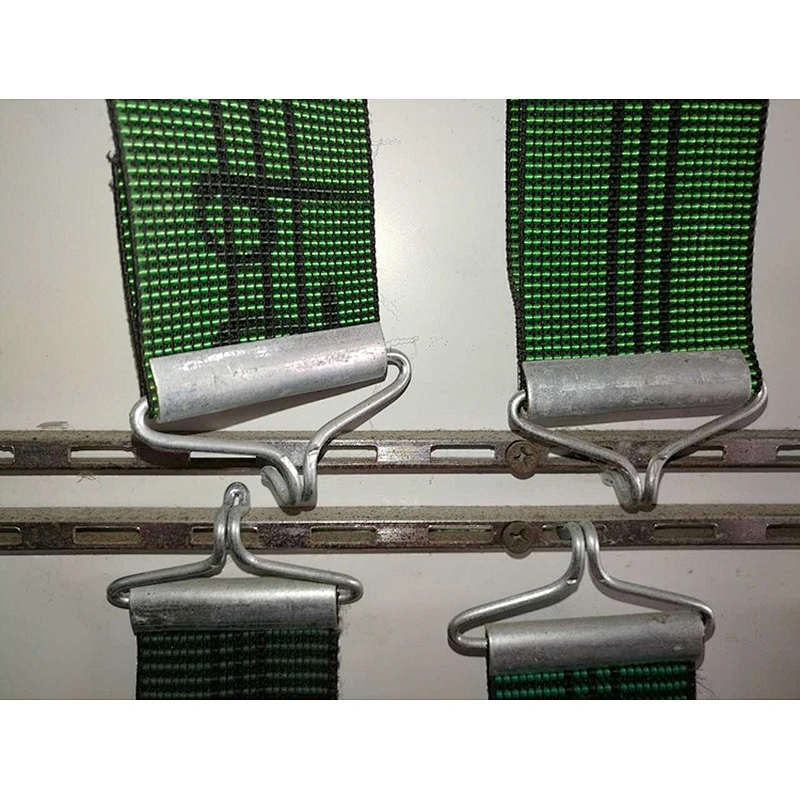Metal spring triangle hook for furniture elastic webbing