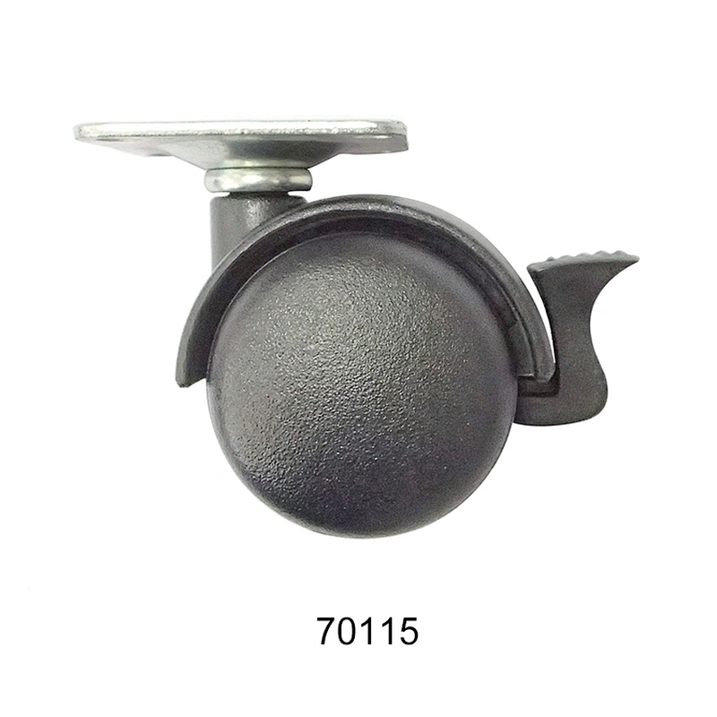 Furniture caster nylon fixed caster caster wheel with brake 70115