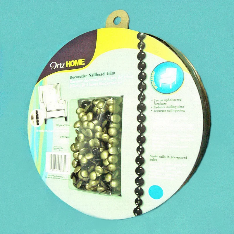 Roll packed upholstery nail trim
