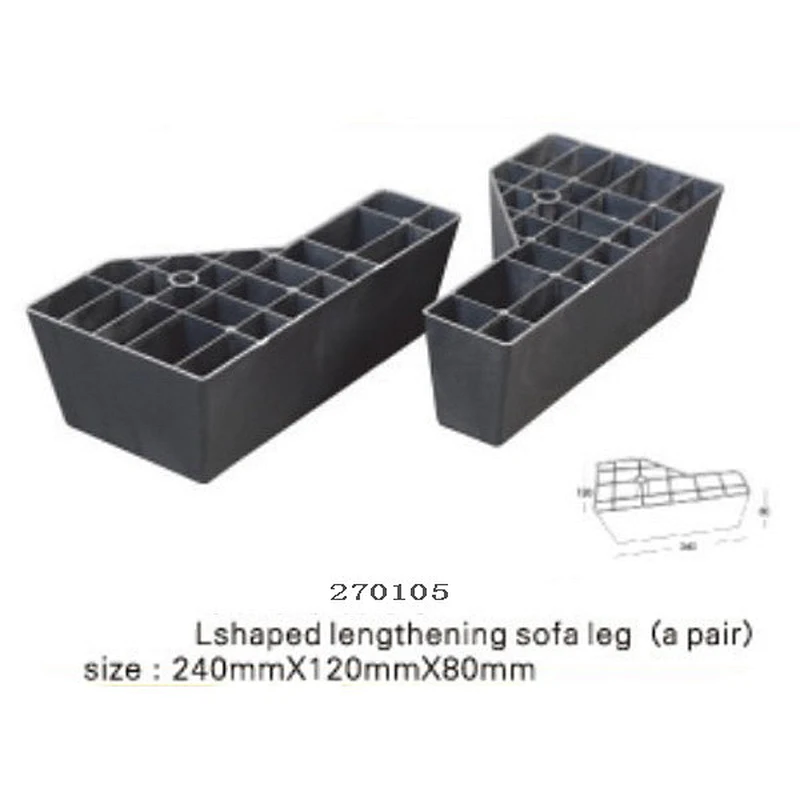 L shape lengthening plastic sofa legs(a pair)