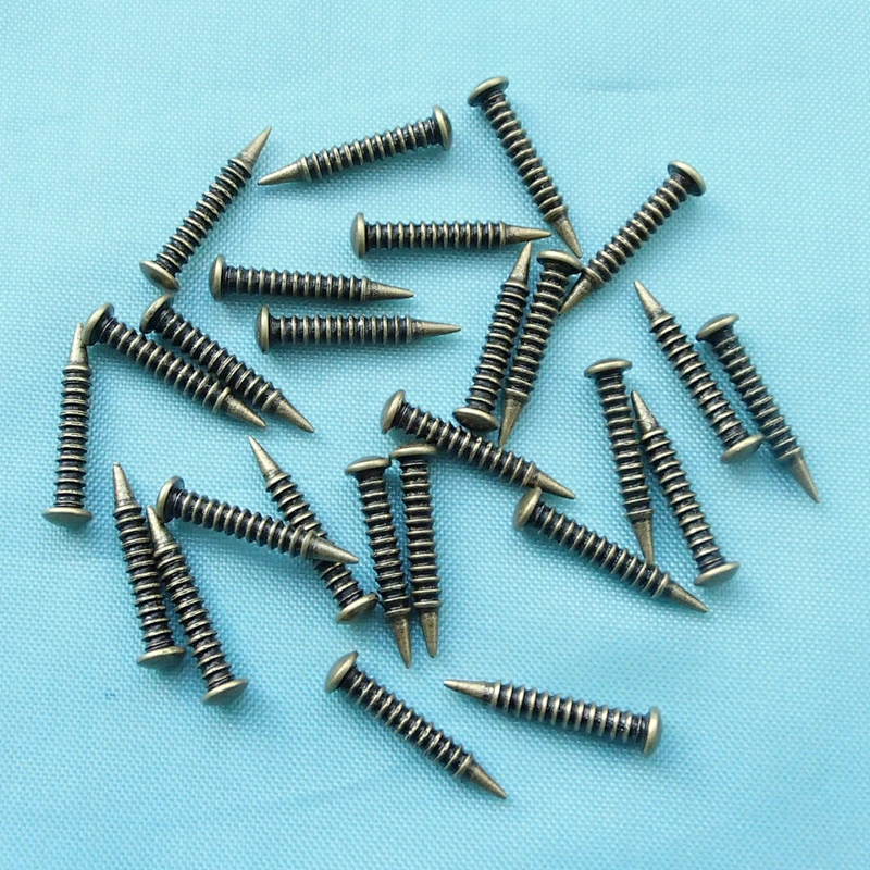 3mm Threaded Shoe Nails Bronze Decorative Tacks Nails for Upholstery