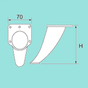 No.10264 banana shape metal legs for furniture