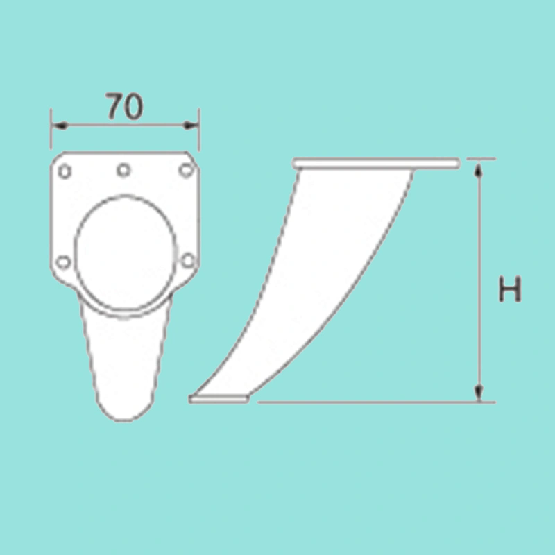 No.10264 banana shape metal legs for furniture