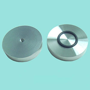 Aluminum cake with rubber ring for Glass Table Fittings
