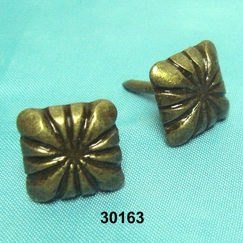 Square sofa nails, flower tacks for funiture, antique brass furniture studs tacks 30163