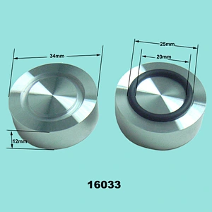 Aluminum cake with rubber ring for Glass Table Fittings
