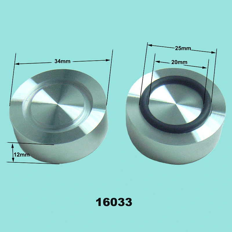 Aluminum cake with rubber ring for Glass Table Fittings
