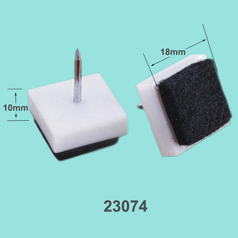 18mm square white plastic furniture adjustable feet