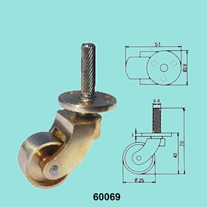 Antique brass casters