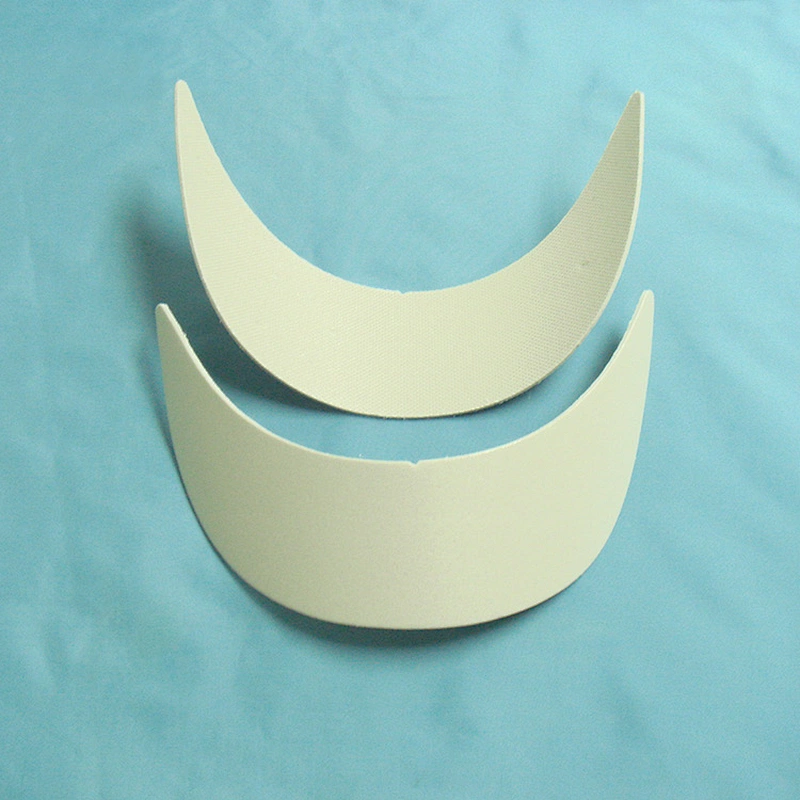 Wholesale White Plastic Visor Peaks for Cap 32017