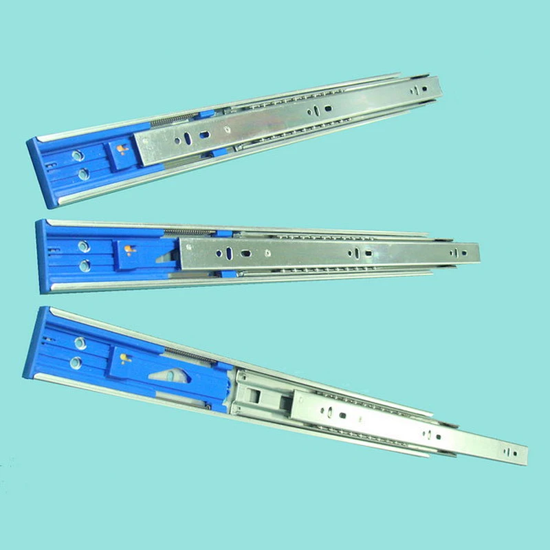 Heavy duty 3-fold ball bearing soft closing drawer slide