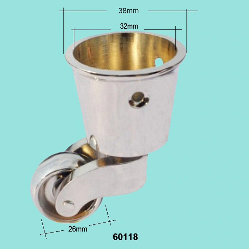 Various designs plated brass furniture wheel