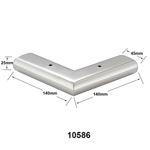 Stainless steel sofa leg flat oval Tube furniture Sofa Corner Leg