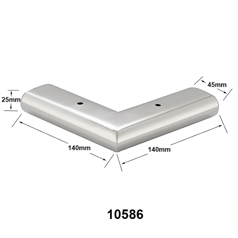 Stainless steel sofa leg flat oval Tube furniture Sofa Corner Leg