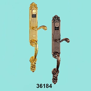 Luxury Fingerprint door handle locks for wooden doors