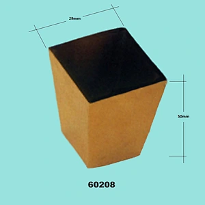 Square Brass Caster Cup from furniture hardware factory