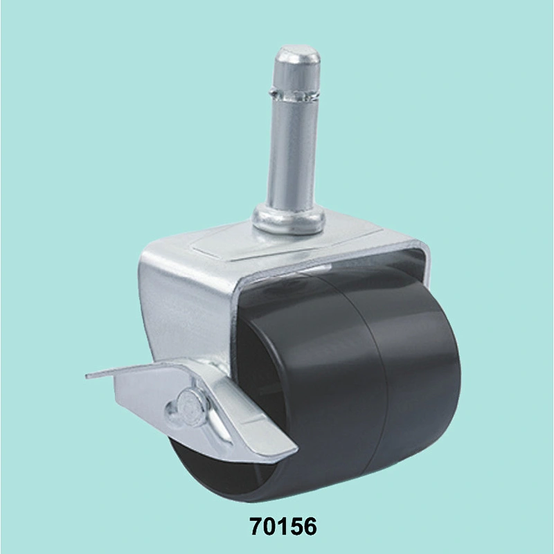 Plastic swivel bed side brake sofa caster wheel