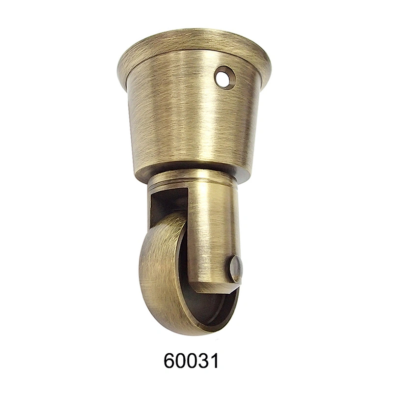 Traditional vintage style round socket cup brass castor wheels 60031