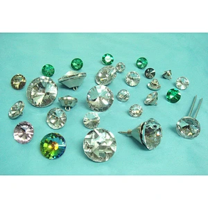 Shiny crystal button sofa round head crystal tacks upholstery