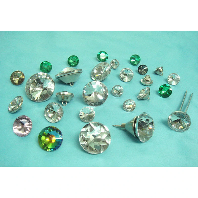 Shiny crystal button sofa round head crystal tacks upholstery
