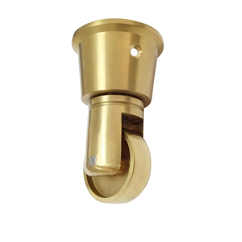 Traditional vintage style round socket cup brass castor wheels 60031