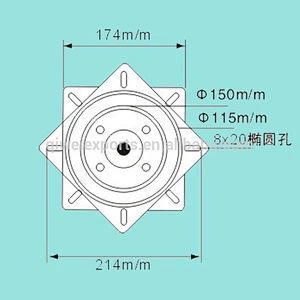 Square furniture ball bearing swivel plate for chair base seat parts