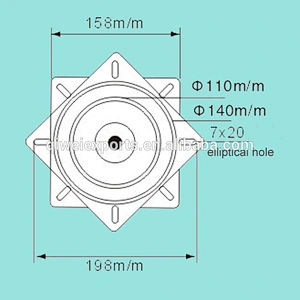 A3 Steel material black bar chair swivel plate