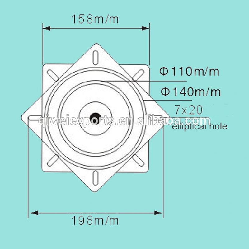 A3 Steel material black bar chair swivel plate