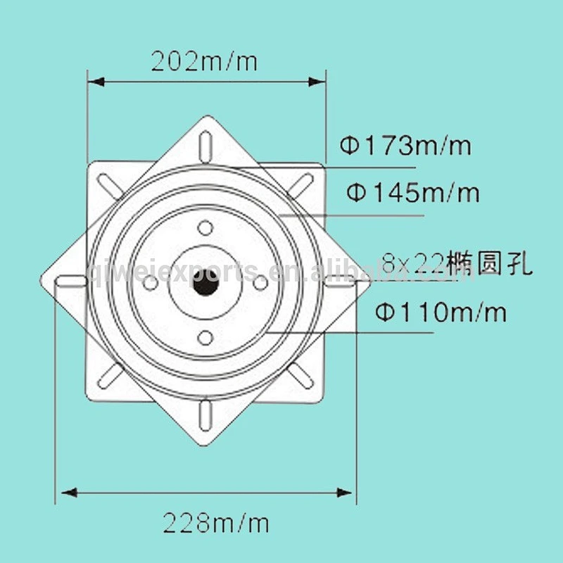 Steel ball bearing swivel plate parts barstool
