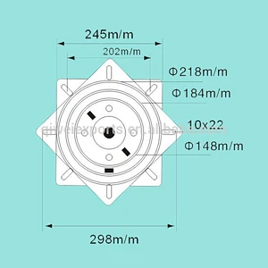 black bar stool swivel plate,silencing double-shaft turntable