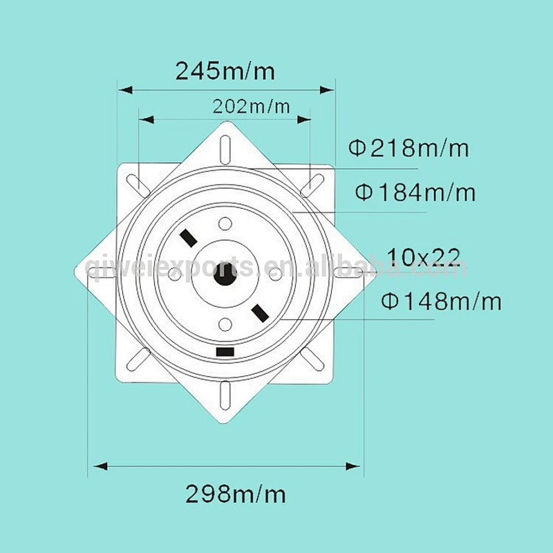 black bar stool swivel plate,silencing double-shaft turntable