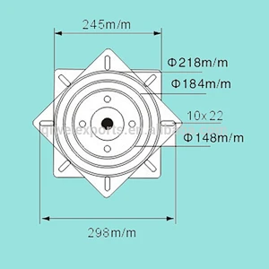 plate bar chair part 360 degree rotation double bearing swivel plate