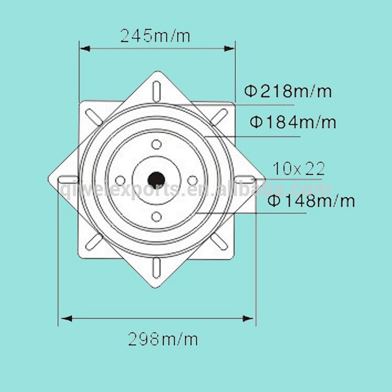 plate bar chair part 360 degree rotation double bearing swivel plate