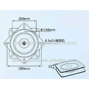 Steel ball bearing swivel plate for bar stool ball bearing sliding plates