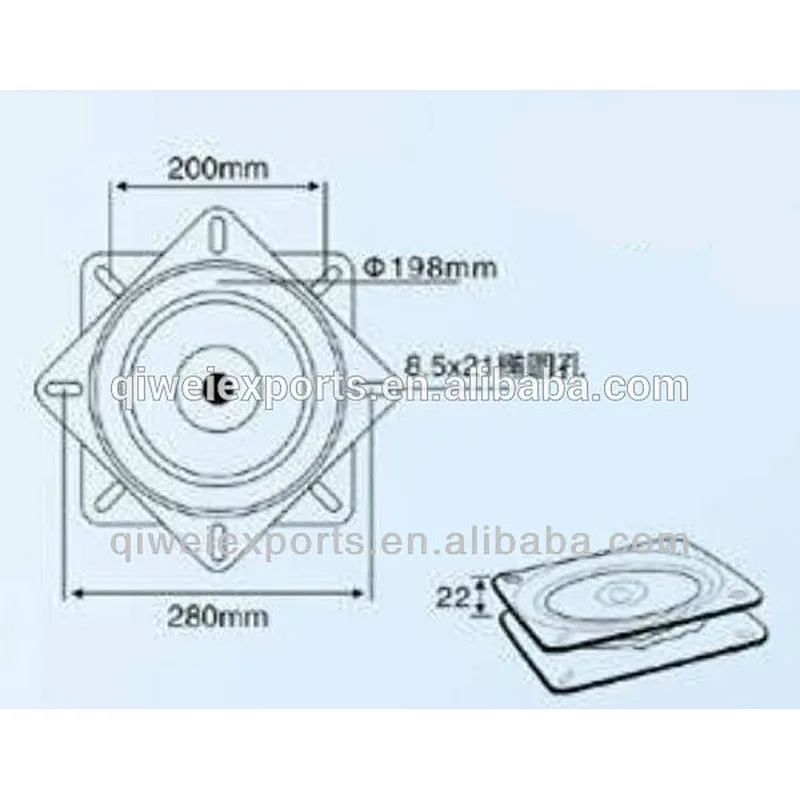 Steel ball bearing swivel plate for bar stool ball bearing sliding plates
