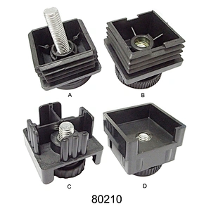 Adjustable Leveling Feet with square tube insert Screw Tube Insert 80210