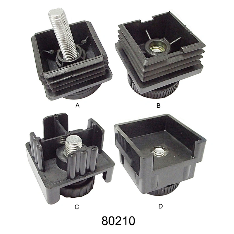 Adjustable Leveling Feet with square tube insert Screw Tube Insert 80210