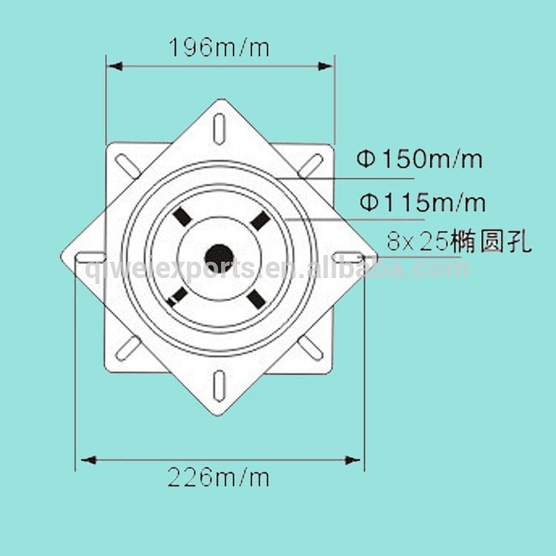 Wholesale furniture automatic reset chair swivel plate