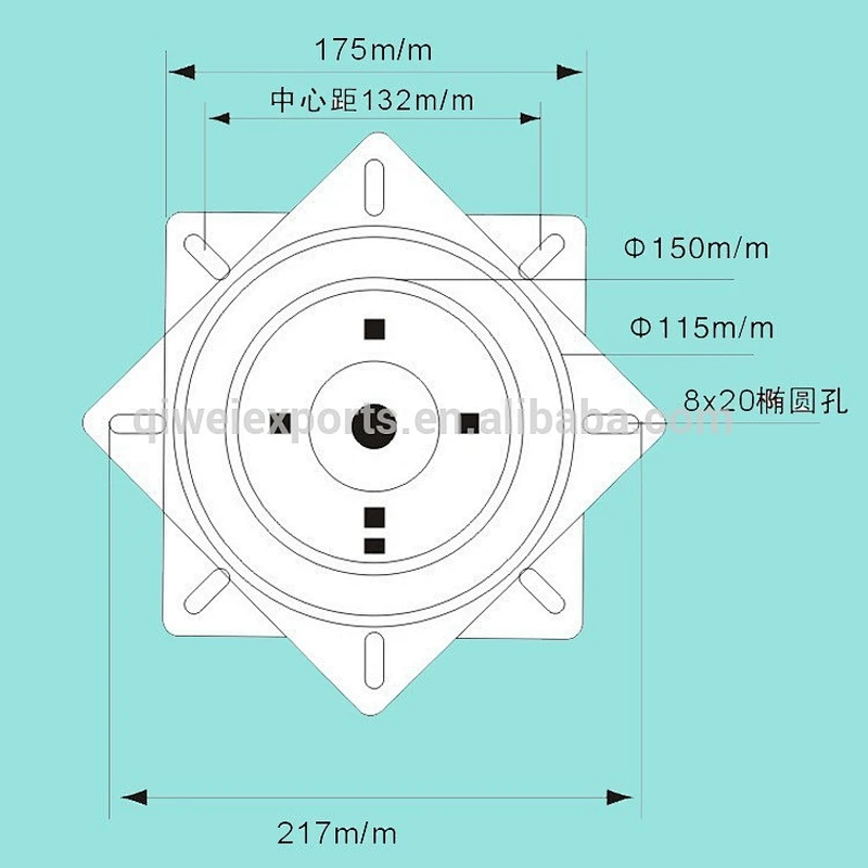 hot sale chair swivel parts/ furniture ball bearing swivel plate