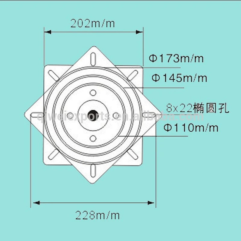 Manufacturing 360 Degree Rotating Ball Bearing Swivel Plate for Barstool
