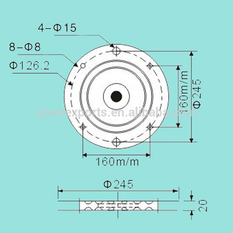 Black A3 Steel material 360 degree rotation swivel plate