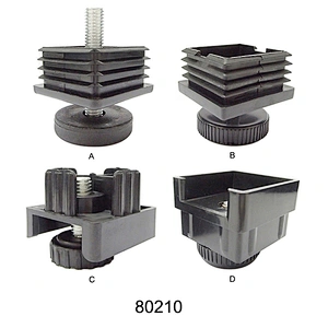 Adjustable Leveling Feet with square tube insert Screw Tube Insert 80210