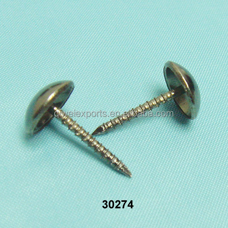 Factory Supplies Best Price Black Nickel Iron Upholstery Tacks with Screw Nail 30274