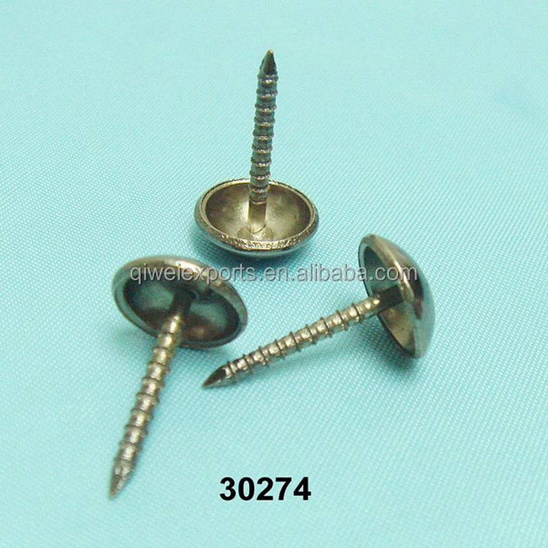 Factory Supplies Best Price Black Nickel Iron Upholstery Tacks with Screw Nail 30274