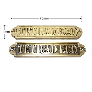 Furniture Metal Logo Plate with brass fitting nails,Embossed Metal logo Labels for furniture 90049/90050