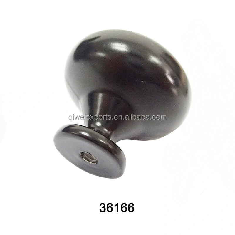 Black Round Shape Small Drawer Pulls Handle 36166